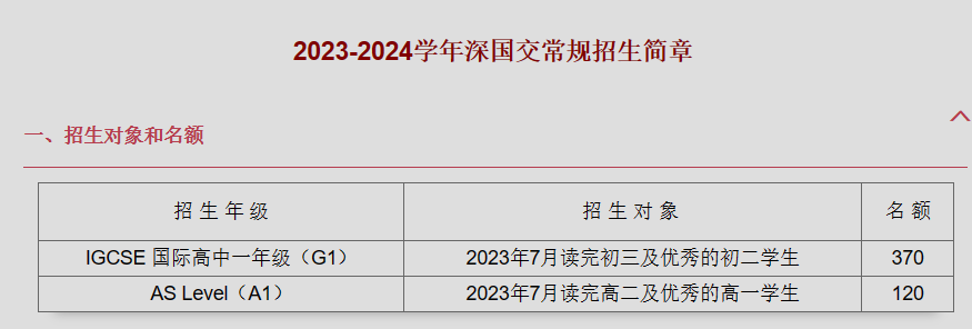 深国交课程体系