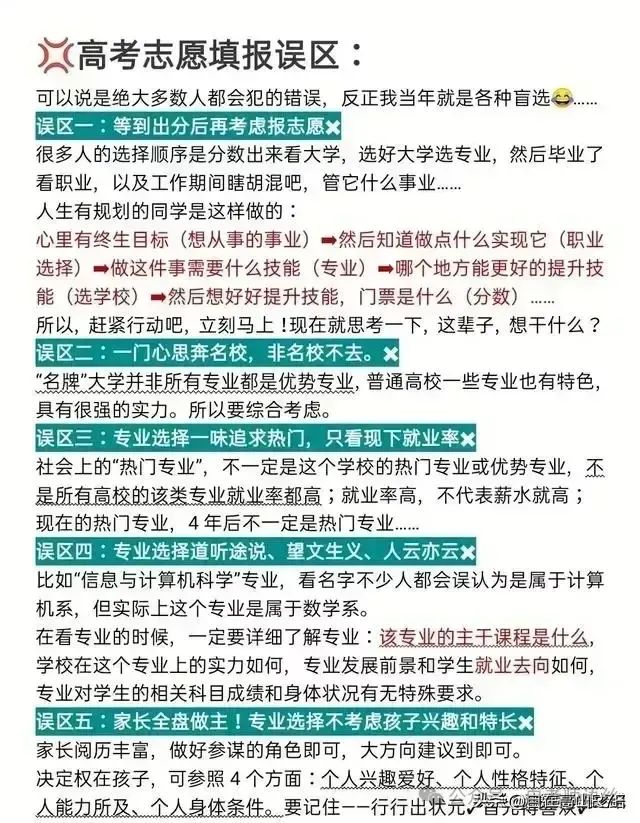 高考志愿的填报