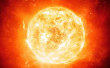 太阳膨胀成红巨星图片