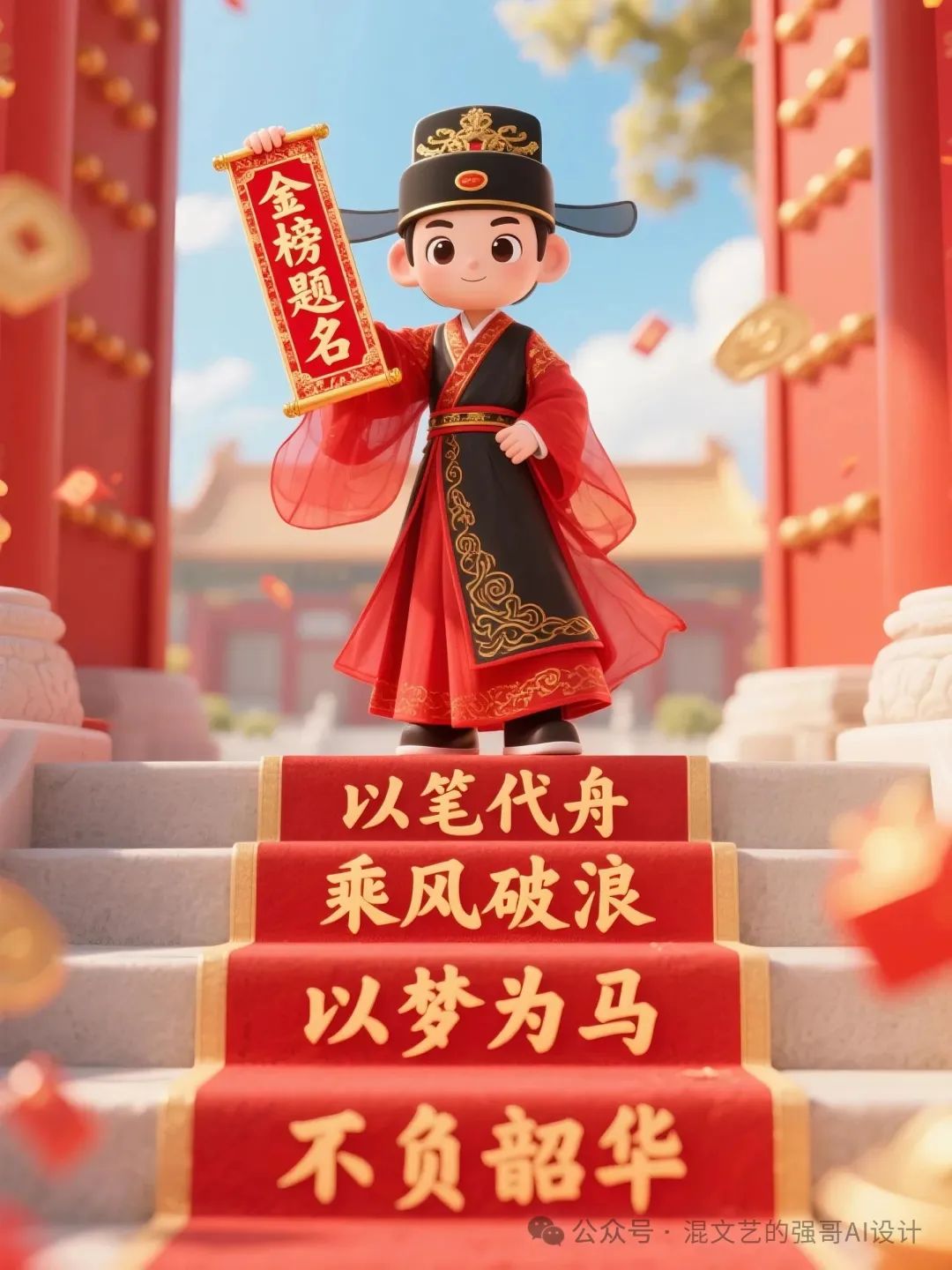 AI高考祝福海报
